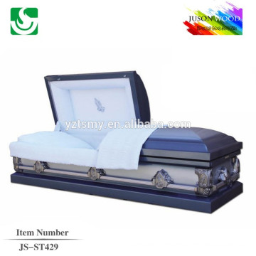 JS-ST429 luxury gold china metal caskets supplier